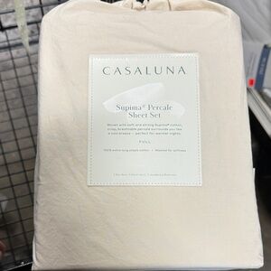 Full Supima Percale Sheet Set - Natural